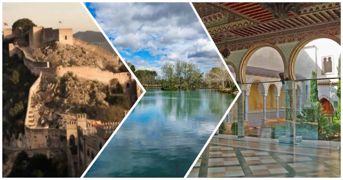 Catillo de Xàtiva, laguna de Anna y Palacio de los Condes de Cervellón